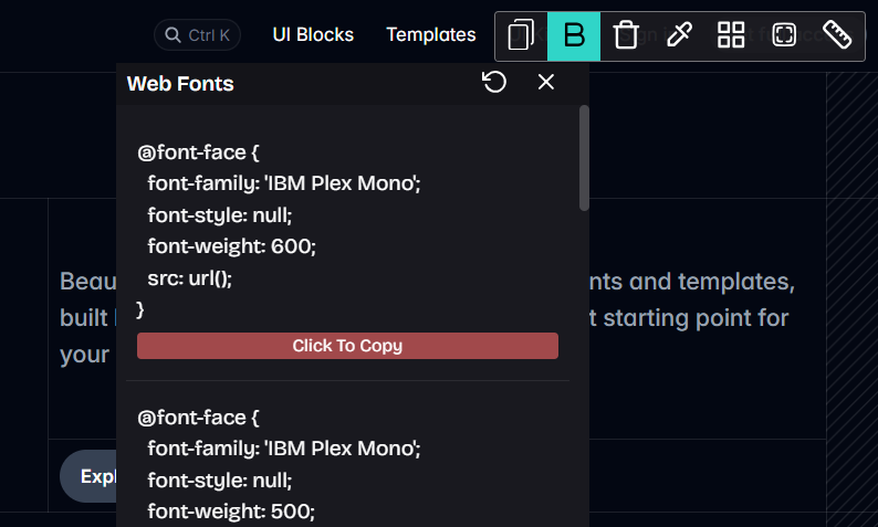 Font copying